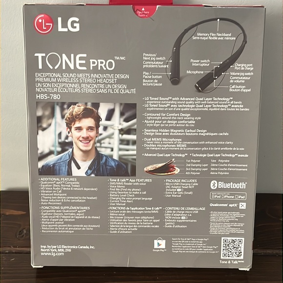 * Host Pick* LG TONE PRO™ Wireless Stereo Headset HBS-780 - Picture 2 of 3